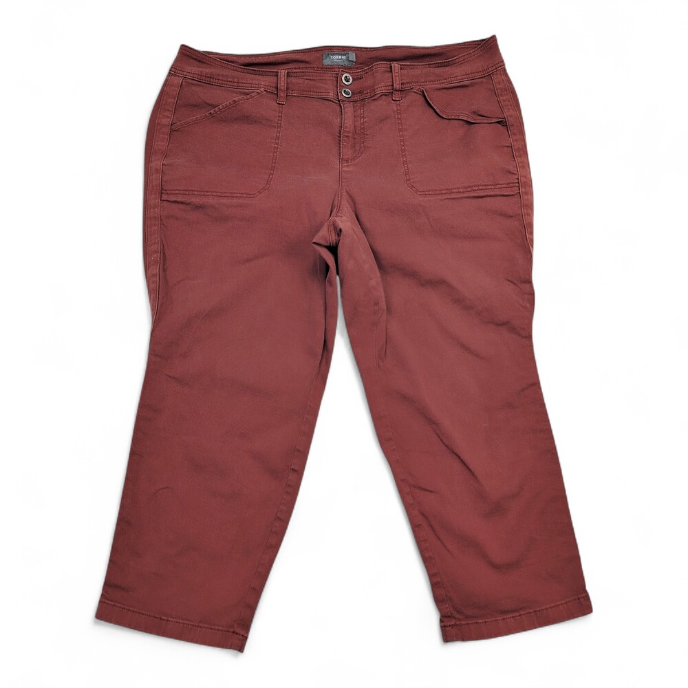 Torrid Plus Size‎ 22 Cropped Straight Jeans - Rust